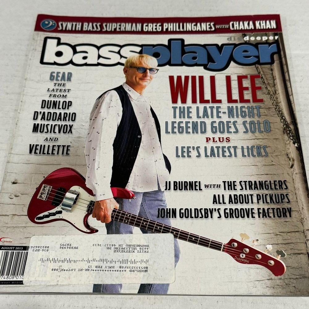 Bass Player Magazine - Will Lee / JJ Burnel - August 2013